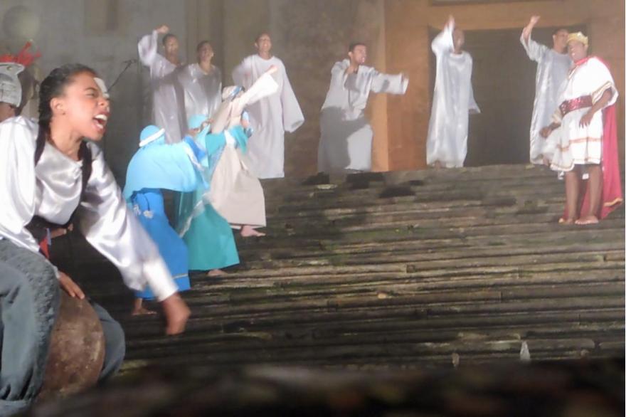 Youth in Ouro Preto, Brazil perform passion play Holy Saturday ...